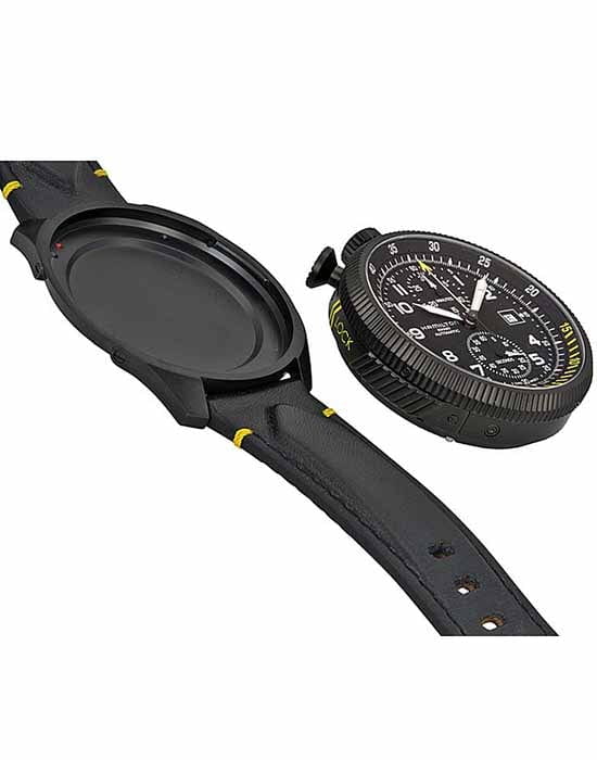 Hamilton Hamilton Khaki Aviation Takeoff H76786733 механические мужские часы часы крупный план черный циферблата